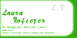 laura noficzer business card